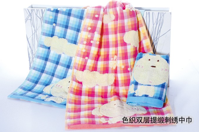 色織雙層提鍛刺繡中巾